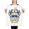 Davidson Family Crest framed artprint
