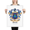 Dean Family Crest framed artprint