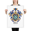 Diaz Family Crest framed artprint - Díaz de Aragón