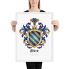 Diez Family Crest framed artprint