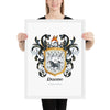 Duane Family Crest framed artprint