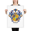 Duran Family Crest framed artprint