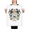 Dwan Family Crest framed artprint