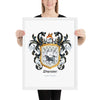 Dwane Family Crest framed artprint