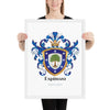 Espinoza Family Crest framed artprint