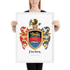 Fischer Family Crest framed artprint