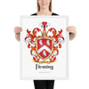 Fleming Family Crest framed artprint