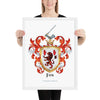 Fox Family Crest framed artprint - Irish origin
