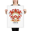 Gilbert Family Crest framed artprint