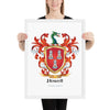 Howell Family Crest framed artprint