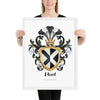 Hunt Family Crest framed artprint - English origin