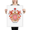 Jensen Family Crest framed artprint