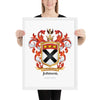 Johnson Family Crest framed artprint - Scottish origin