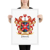 Johnson Family Crest framed artprint - English and Irish origin