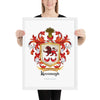 Kavanagh Family Crest framed artprint