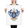 Kelley Family Crest framed artprint