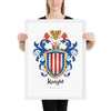 Knight Family Crest framed artprint
