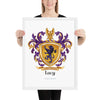 Lacy Family Crest framed artprint