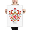 Lane Family Crest framed artprint