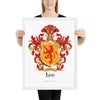 Lee Family Crest framed artprint - Anglo Saxon origin