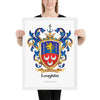 Loughlin Family Crest framed artprint