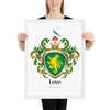 Love Family Crest framed artprint