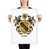 Lowe Family Crest framed artprint