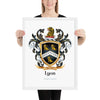 Lyon Family Crest framed artprint