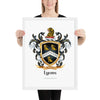 Lyons Family Crest framed artprint