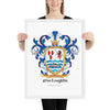 MacLoughlin Family Crest framed artprint - Meath origin