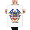 MacLoughlin Family Crest framed artprint - Donegal origin