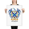 Marshall Family Crest framed artprint