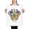 Mason Family Crest framed artprint - lion emblem
