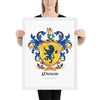 Mason Family Crest framed artprint - detailed lion