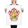 McDaniel Family Crest framed artprint