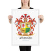 McDonald Family Crest framed artprint