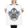 Mejia Family Crest framed artprint
