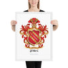 Miles Family Crest framed artprint