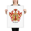 Moreno Family Crest framed artprint