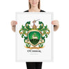 O'Connor Family Crest framed artprint - with stag