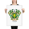 O'Duffy Family Crest framed artprint - lion emblem