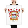 O'Neal Family Crest framed artprint