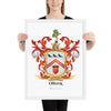 Oliver Family Crest framed artprint