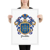 Padilla Family Crest framed artprint