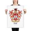 Page Family Crest framed artprint