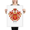 Pena Family Crest framed artprint
