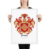 Perez Family Crest framed artprint