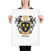 Porter Family Crest framed artprint