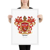 Quinn Family Crest framed artprint - Muintir-Ifearnain origin