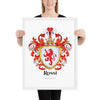 Rossi Family Crest framed artprint